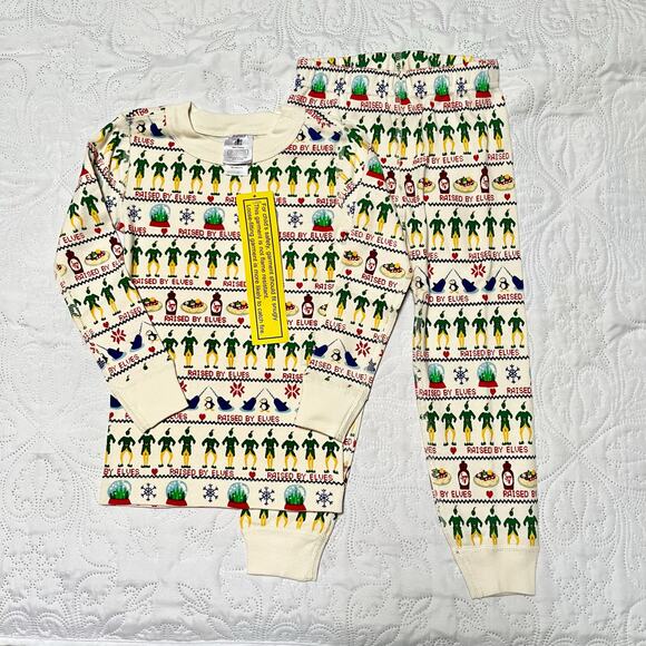 NWT Hanna Andersson Elf Movie Holiday Fair Isle PJ Set 3T - Picture 2 of 4